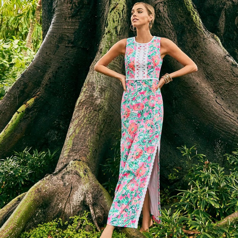 NWT Lilly Pulitzer Ashler Maxi Shift Dress